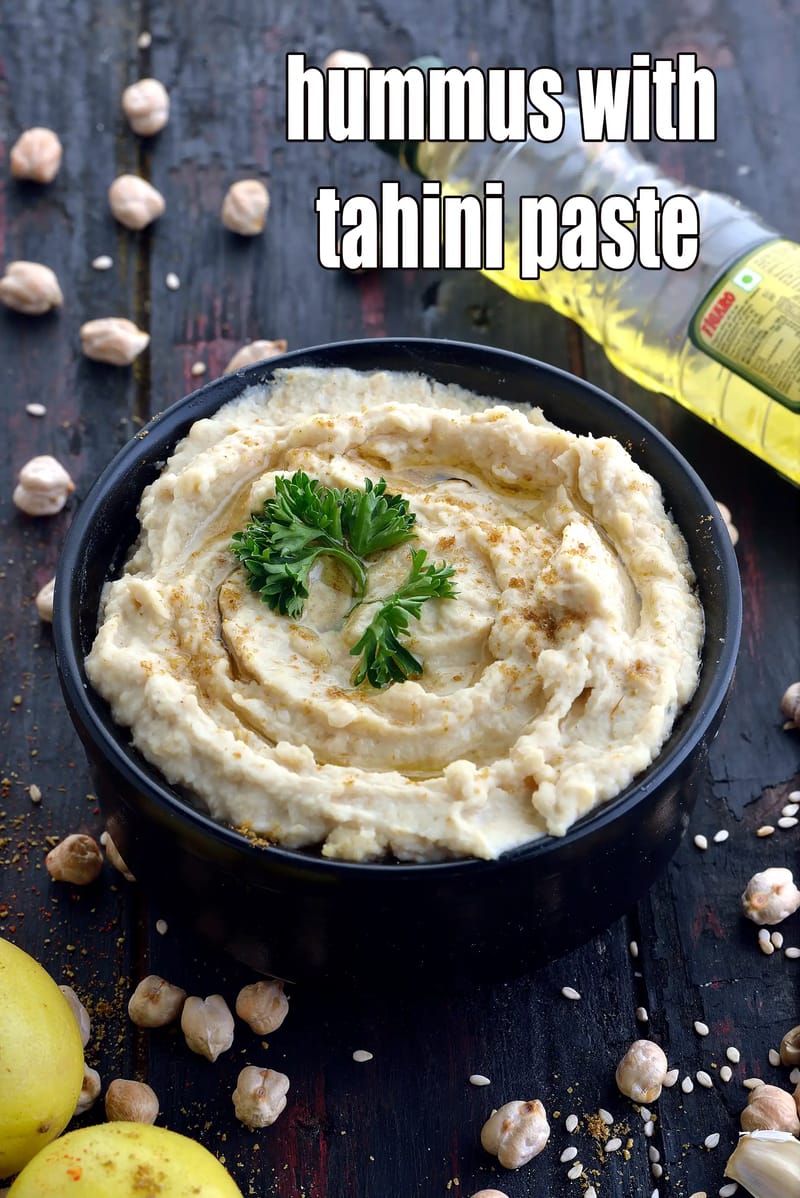 Hummus with tahini paste recipe | authentic hummus | Lebanese hummus | | Tarla Dalal