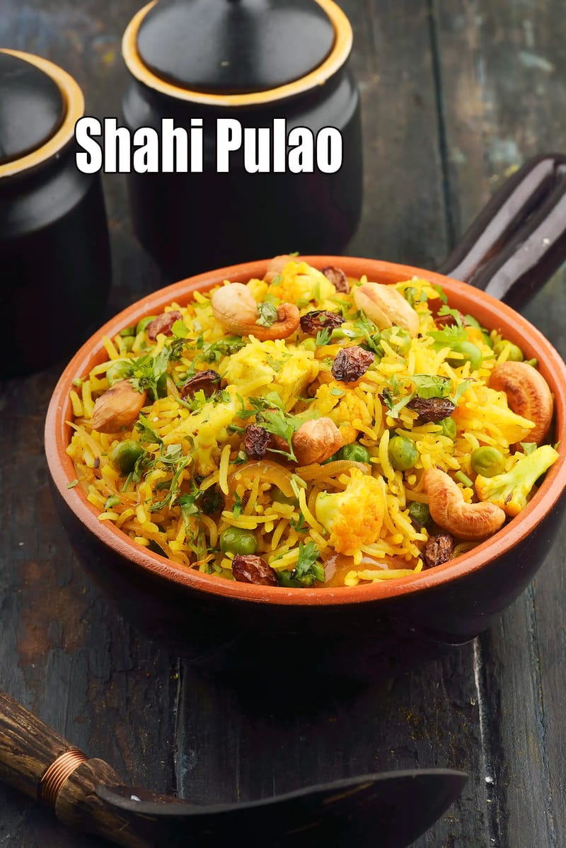 Shahi Pulao recipe, Shahi Veg Pulao, Mughlai shahi pulao | Tarla Dalal