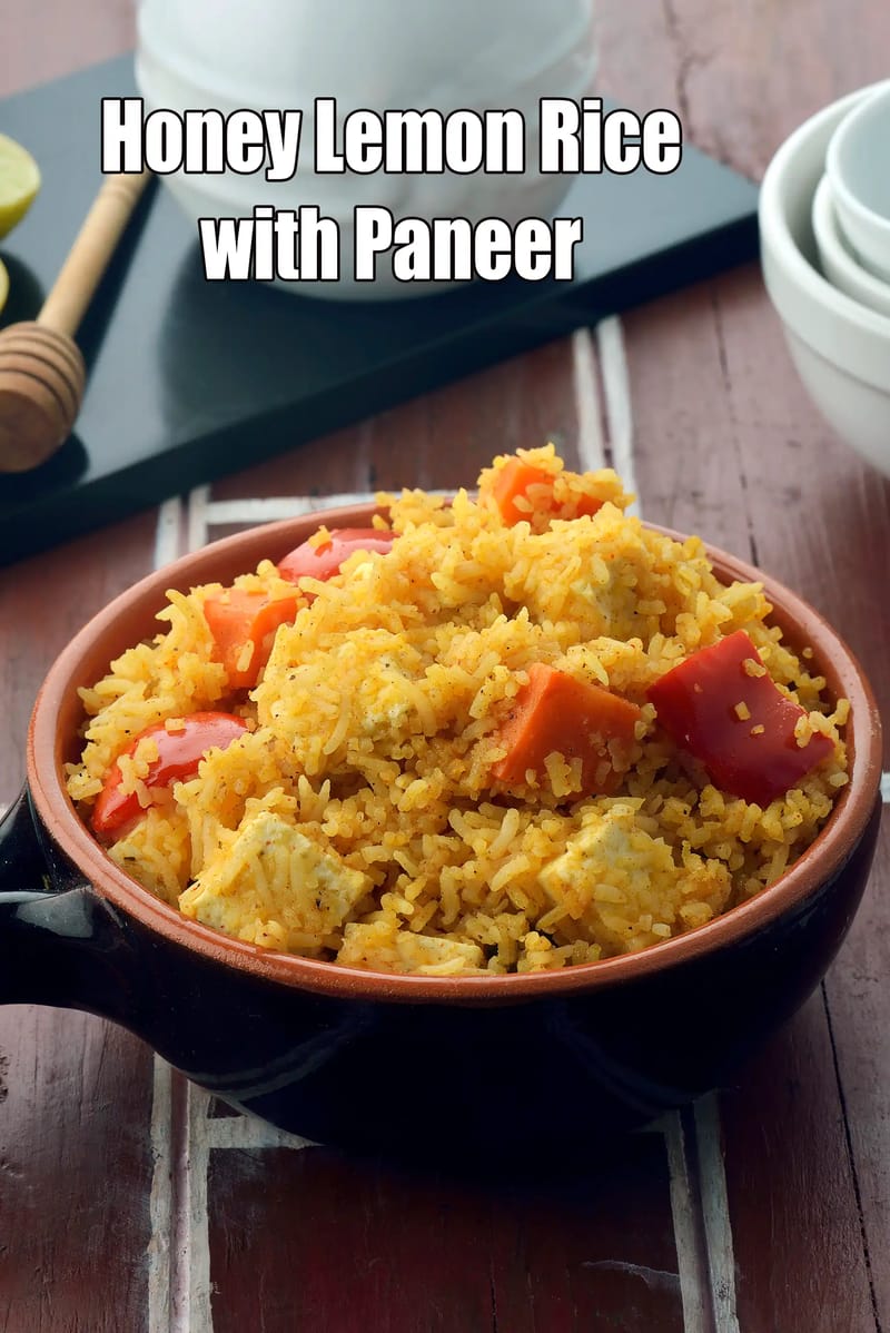Honey Lemon Rice with Paneer | sweet and sour rice recipe | lemon honey rice | | Tarla Dalal