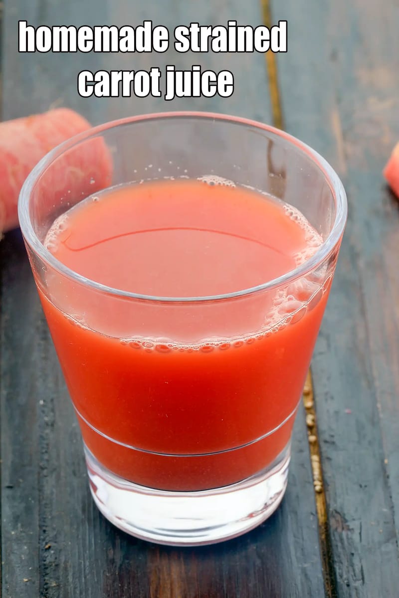 Homemade strained carrot juice recipe, clear liquid diet | clear fluid diet recipe | carrot juice for post surgery diet | carrot juice for babies | | Tarla Dalal
