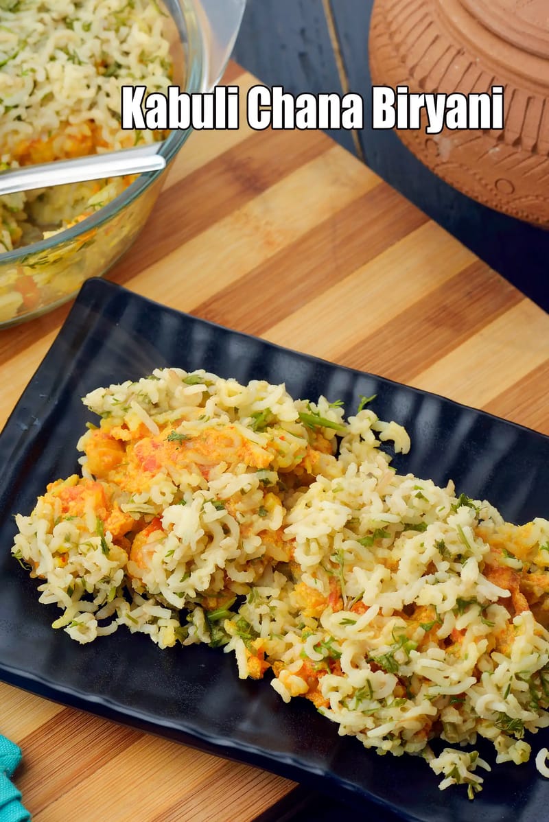 Kabuli Chana Biryani (  Indian Cooking) | Tarla Dalal