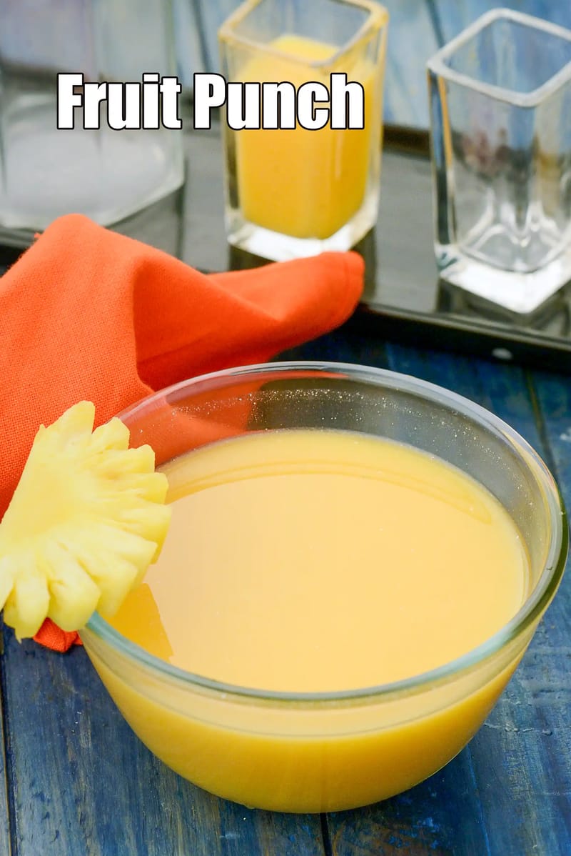 Fruit punch recipe | fruit punch Indian Mocktail | fruit punch with ice cream | | Tarla Dalal