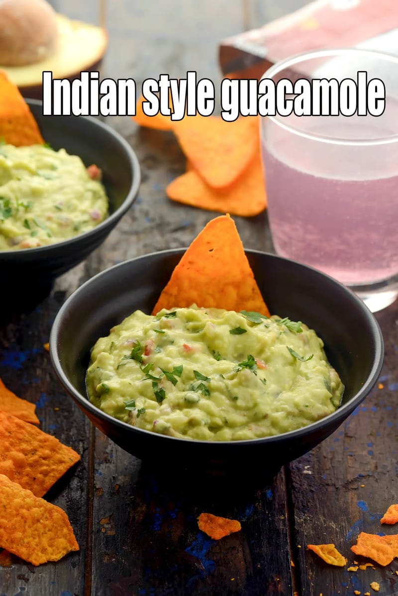 Indian style guacamole recipe | healthy avocado dip | Mexican guacamole | | Tarla Dalal