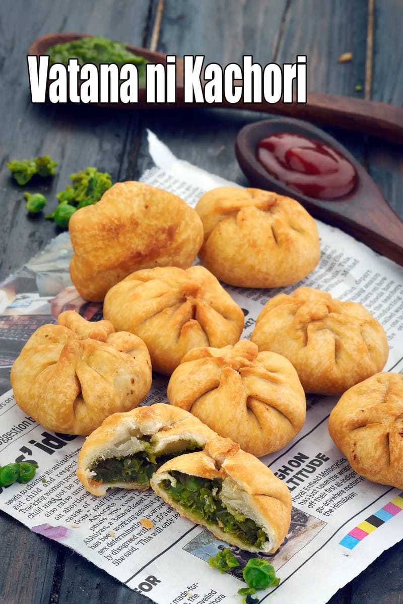 Vatana ni kachori recipe | matar kachori | green peas kachori | | Tarla Dalal