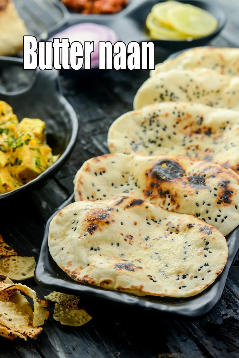Butter naan recipe | homemade naan | Punjabi butter naan made in tava | butter naan with yeast | | Tarla Dalal