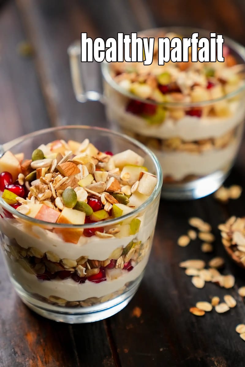 Healthy parfait recipe | Indian style yoghurt parfait | diabetes friendly fruit and yogurt parfait | | Tarla Dalal
