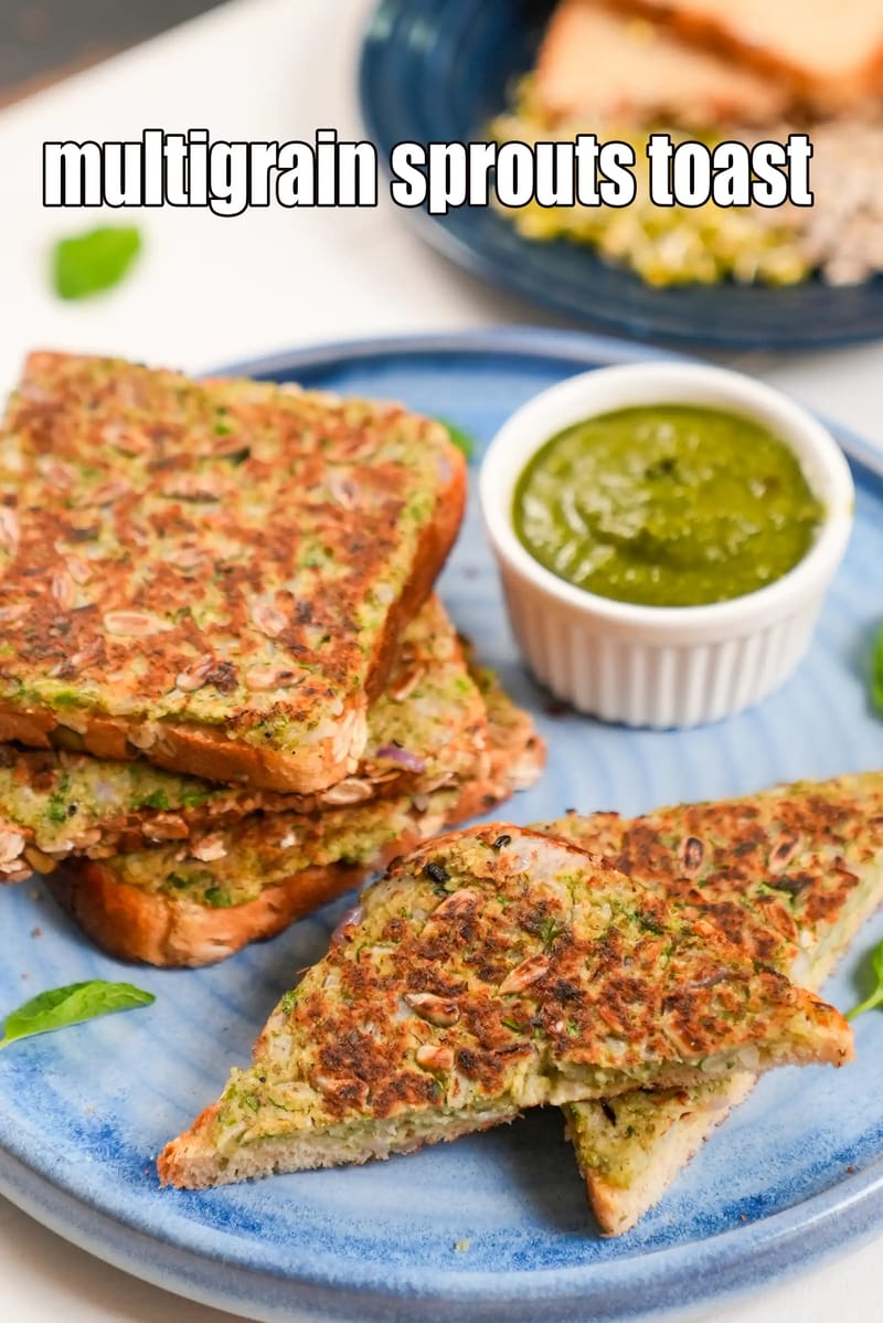 Multigrain Sprouts Toast 43095R Recipe | Tarla Dalal