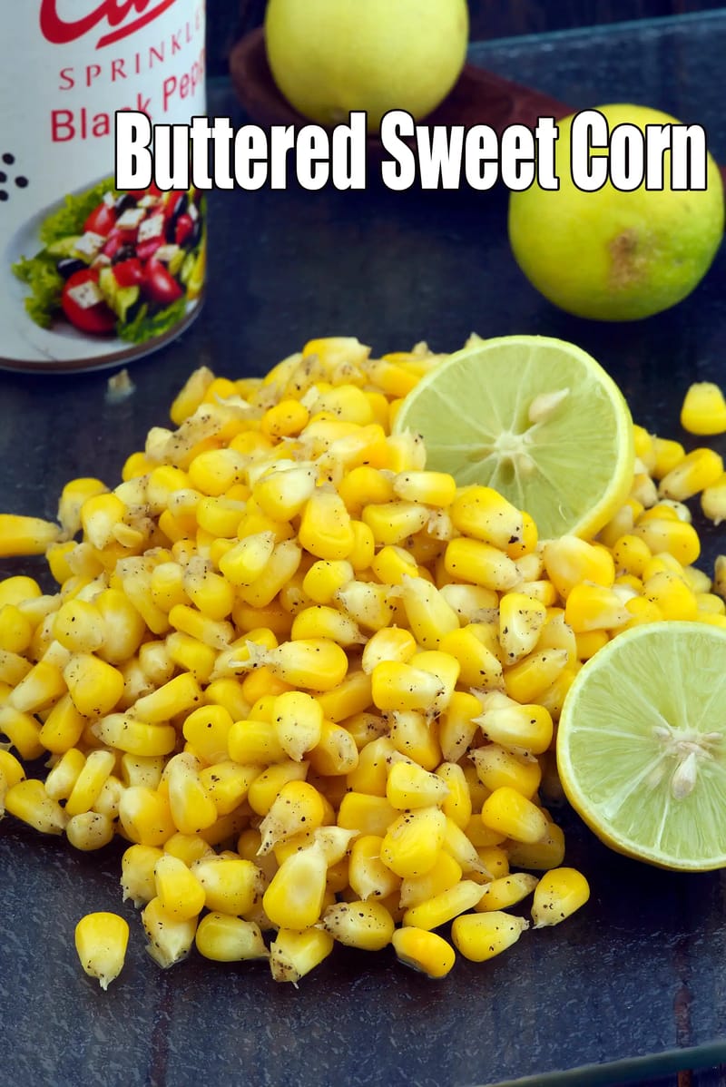 Buttered Sweet Corn Recipe, Buttered American Corn | Tarla Dalal