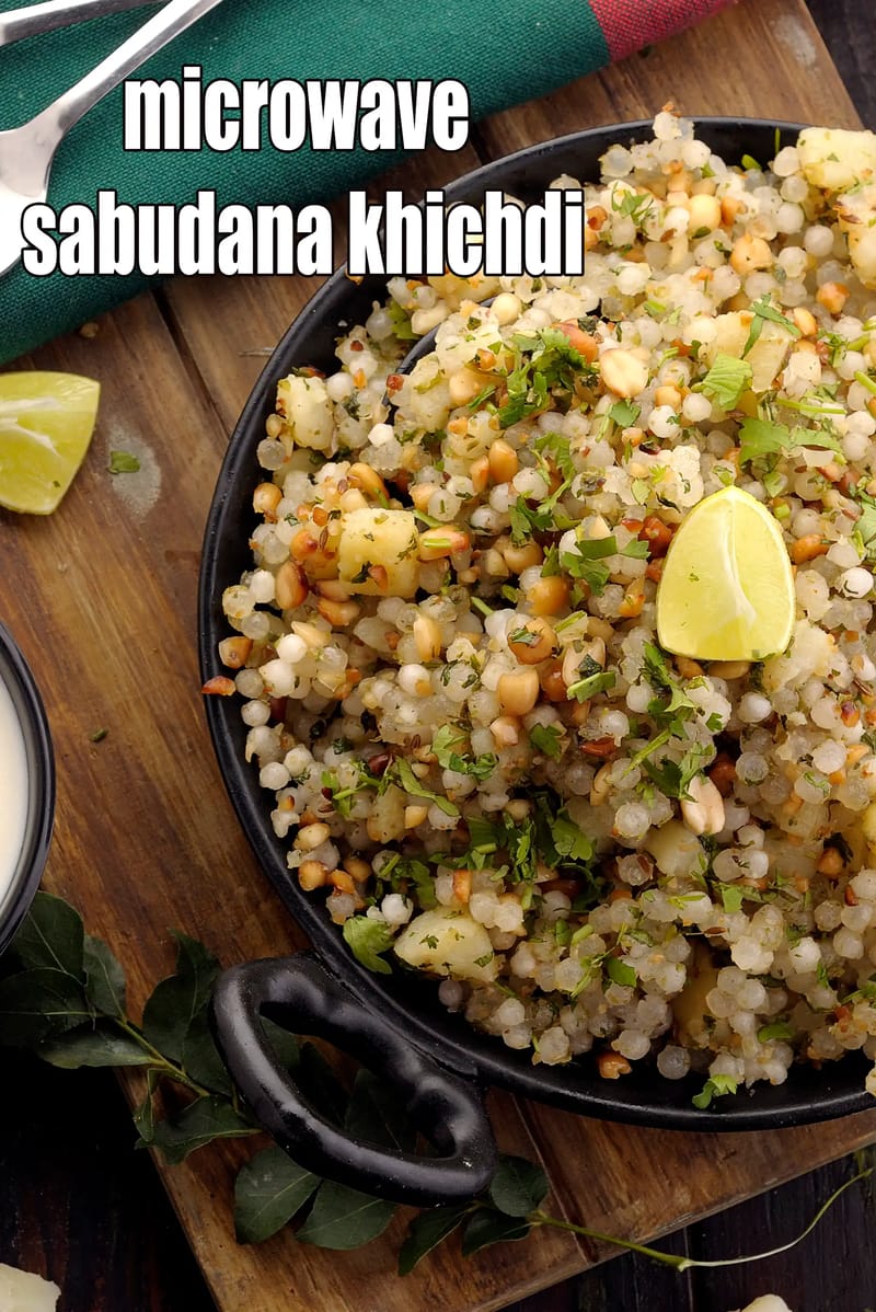 Microwave sabudana khichdi recipe | Maharashtrian style sabudana khichdi in microwave | microwave sago khichdi | | Tarla Dalal