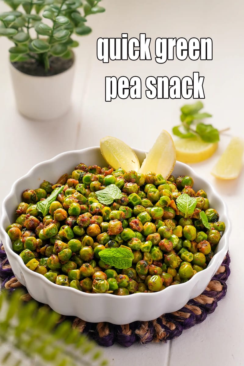 Quick Green Pea Snack Recipe (Green Pea Sabzi For Diabetics) | Tarla Dalal