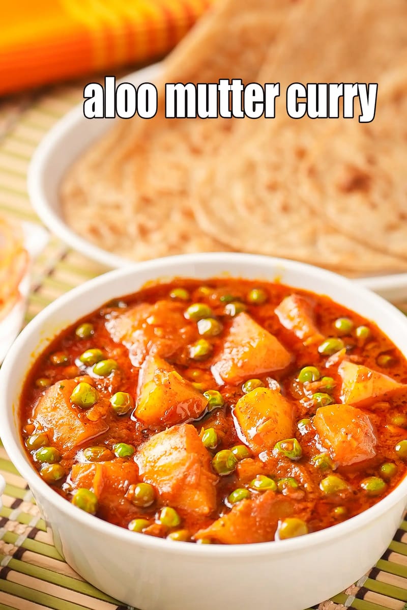 Aloo mutter curry recipe | aloo matar using a pressure cooker | Punjabi aloo matar | | Tarla Dalal