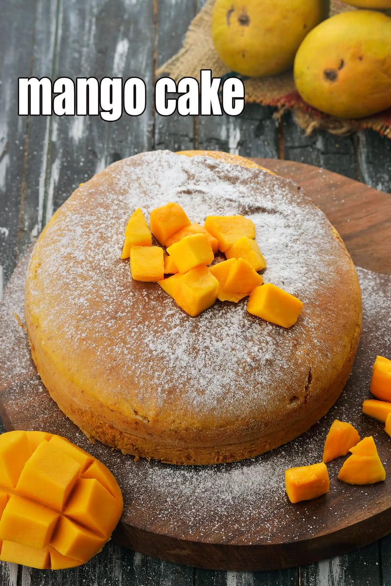 Mango cake recipe | eggless mango cake | Indian mango sponge cake | easy mango cake | | Tarla Dalal