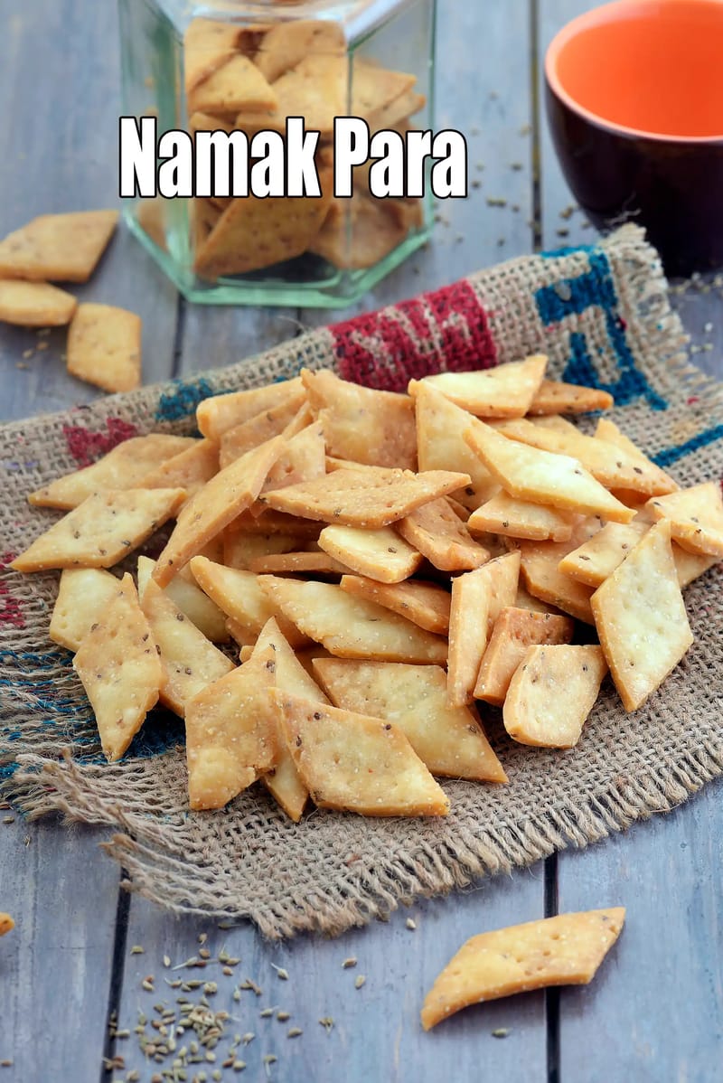 Namak Para recipe | Savoury Jar Snack | Namak Pare |  Crunchy Tea-Time Namkeen | | Tarla Dalal