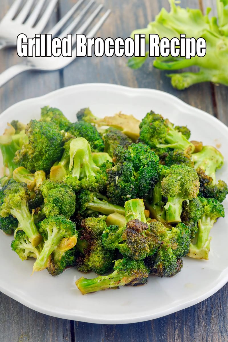 Grilled Broccoli Recipe |  Grilled Broccoli Florets | Vitamin A, Vitamin K, Vitamin E rich snack | | Tarla Dalal