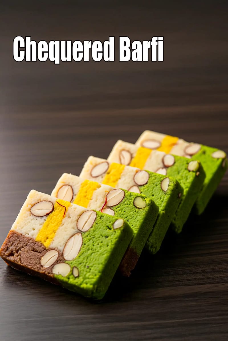 Mixed badam cashew pista barfi |  Mixed nut barfi |  Traditional Mithai | | Tarla Dalal