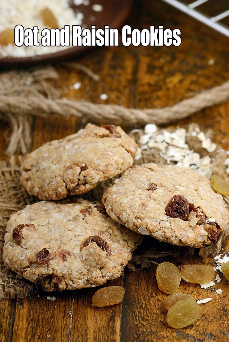 Oat and Raisin Cookies ( Healthy Heart and Low Cholesterol Recipe) | Tarla Dalal