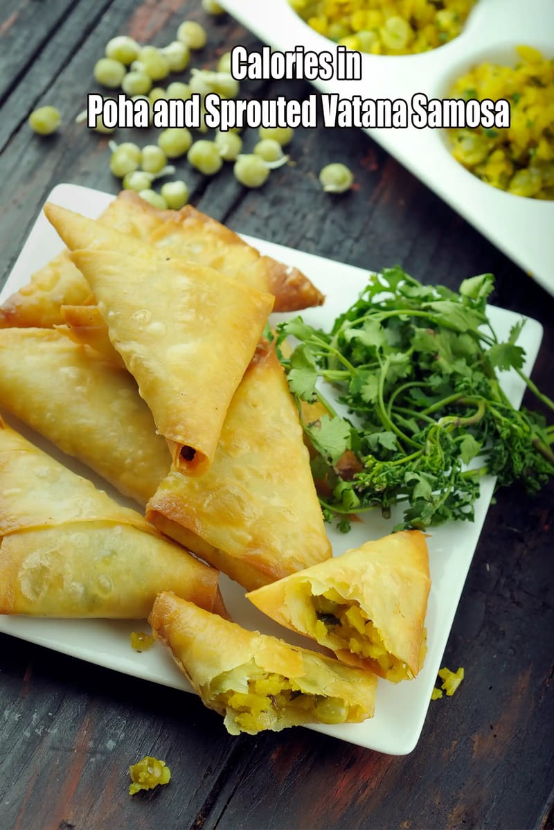Poha and Sprouted Vatana Samosa |  Deep fried evening snack | Punjabi style samosa | | Tarla Dalal