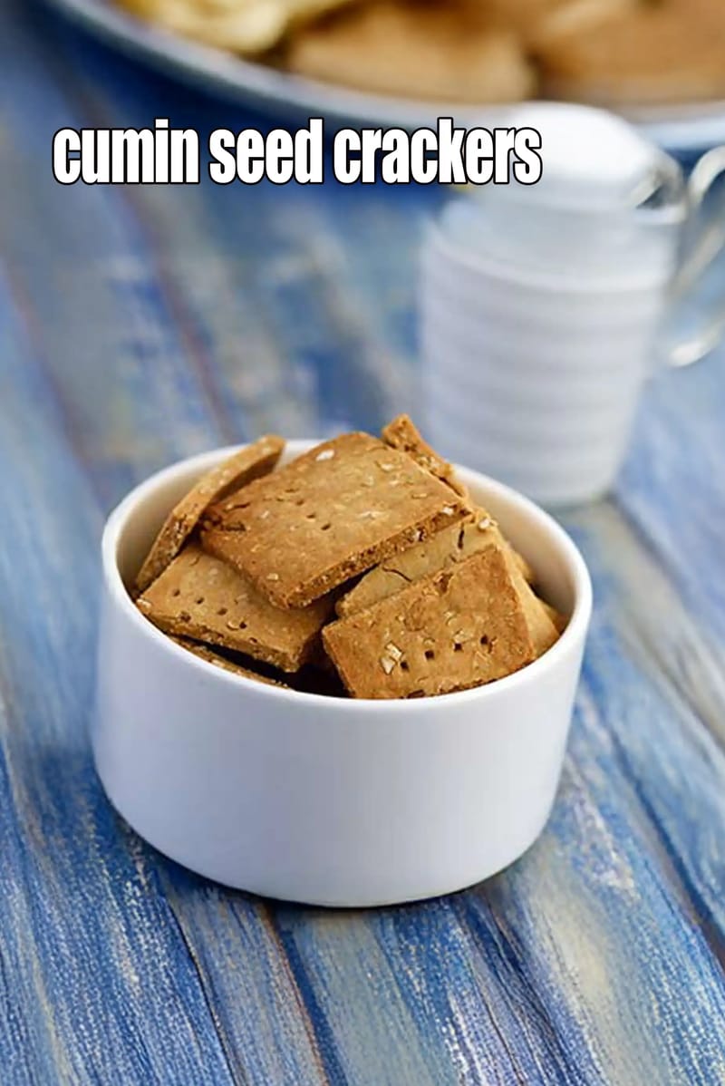 Cumin seed crackers recipe | healthy Indian cracker | jeera biscuit | | Tarla Dalal