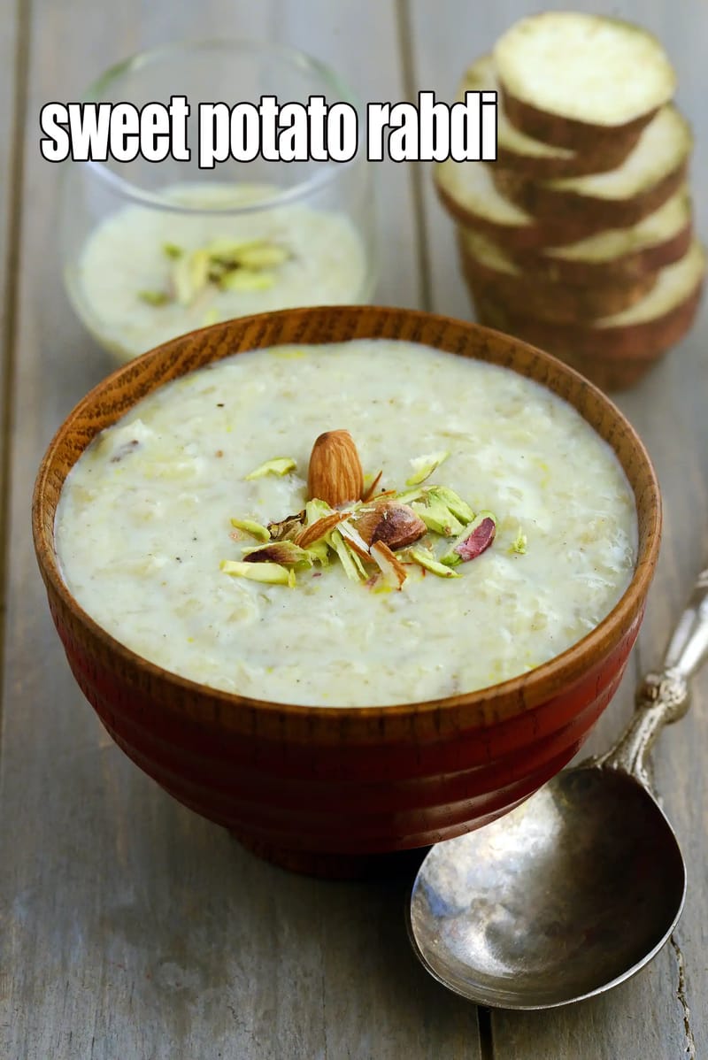 Sweet potato rabdi recipe | shakarkand rabri | rabdi for vrat, upvas, fasting | | Tarla Dalal