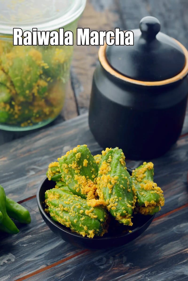 Raiwala Marcha recipe | Gujarati  Bhavnagri chillies pickle |  quick Gujarati achar | | Tarla Dalal
