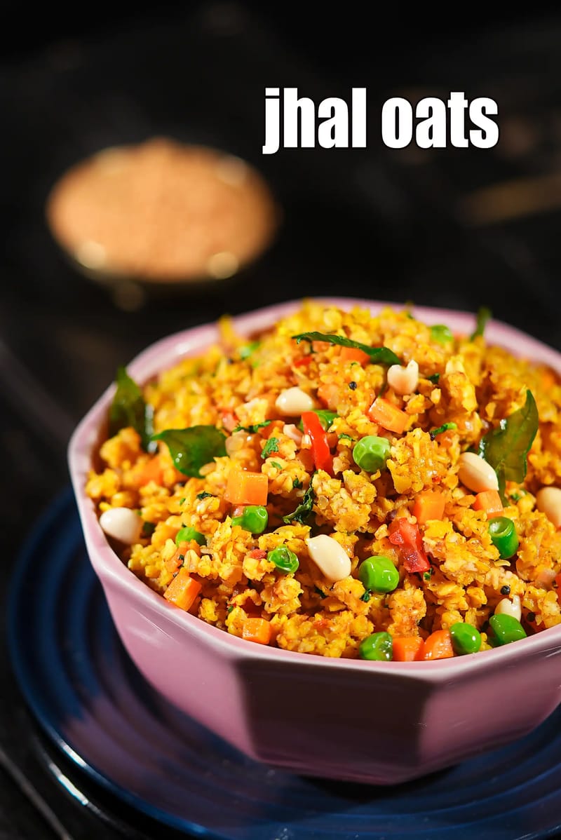 Jhal oats recipe | Bengali style vegetable oats | healthy breakfast jhal oats | | Tarla Dalal