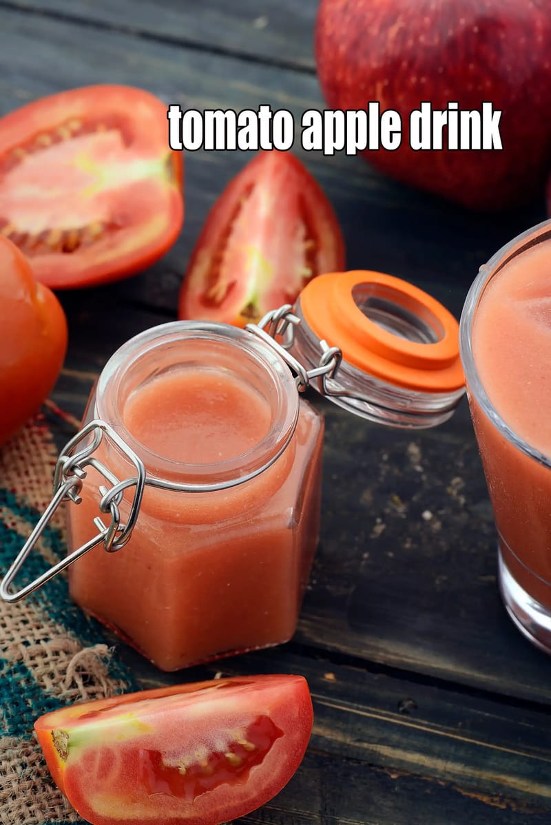 Tomato apple drink recipe | tomato apple juice | healthy Indian apple tomato drink | | Tarla Dalal