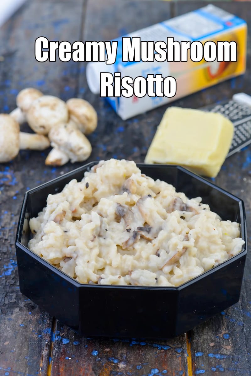 Creamy Mushroom Risotto | Indian style Mushroom Risotto |  Vegetarian  Risotto | | Tarla Dalal