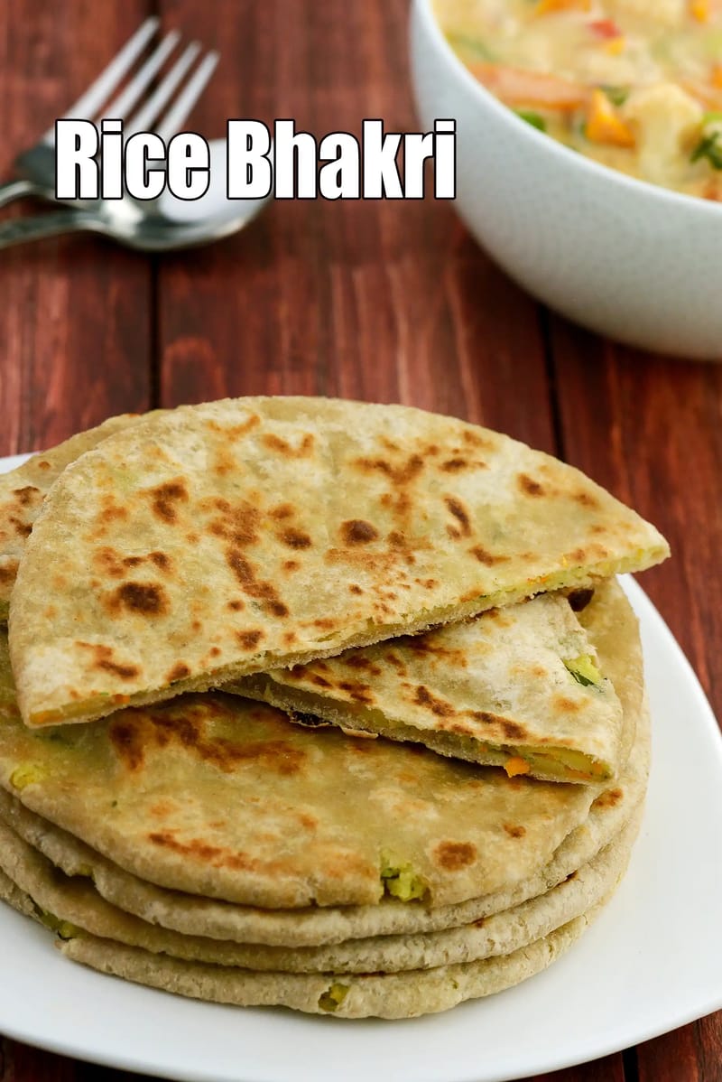 Rice flour bhakri | rice flour vegtable bhakri | Mahrashtrian style rice flour bhakri | | Tarla Dalal