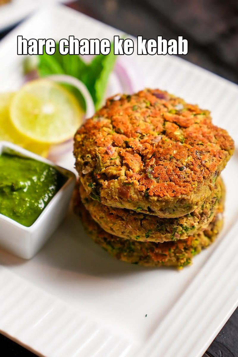 Hare chane ke kebab recipe | hare chana ki tikki | healthy green chickpeas cutlet | | Tarla Dalal