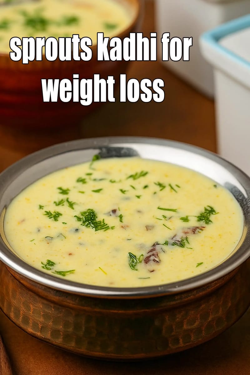 Sprouts kadhi recipe | healthy mixed sprouts kadhi | sprouts kadhi for weight loss | | Tarla Dalal