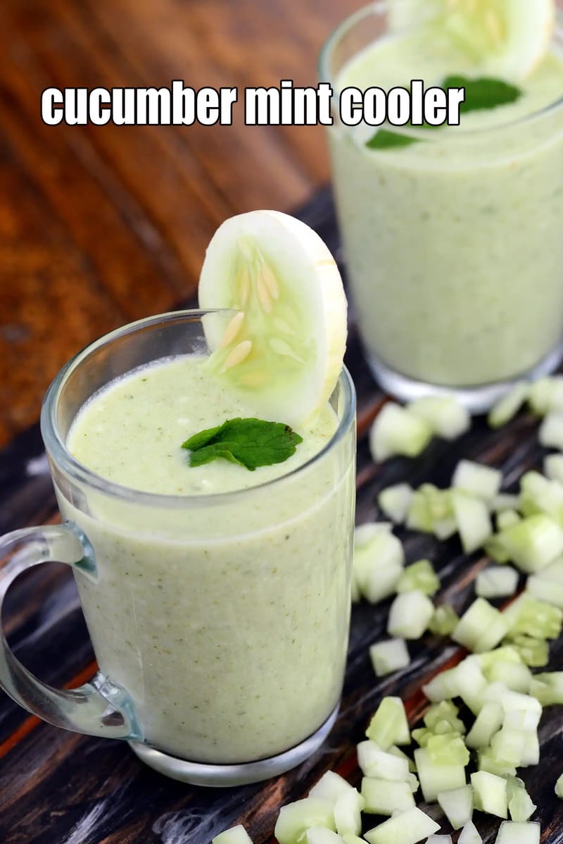 Cucumber mint cooler |mint cucumber cooler | kakdi pudina drink | healthy cucumber mint cooler | | Tarla Dalal