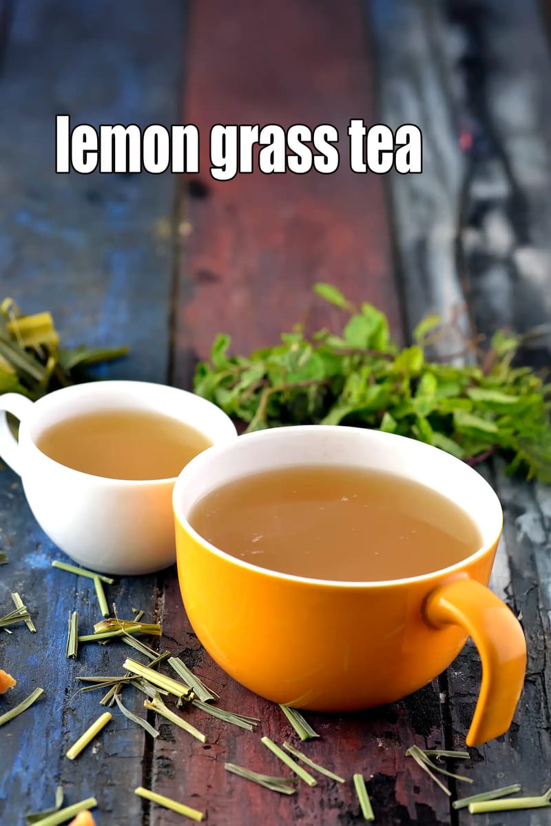 Lemon grass tea recipe | fresh lemongrass tea | lemongrass and mint tea | Tarla Dalal