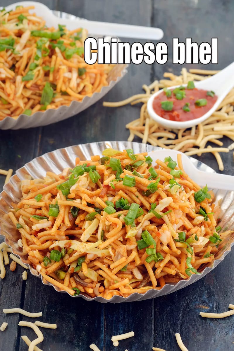 Chinese bhel recipe | Mumbai roadside Chinese bhel | | Tarla Dalal