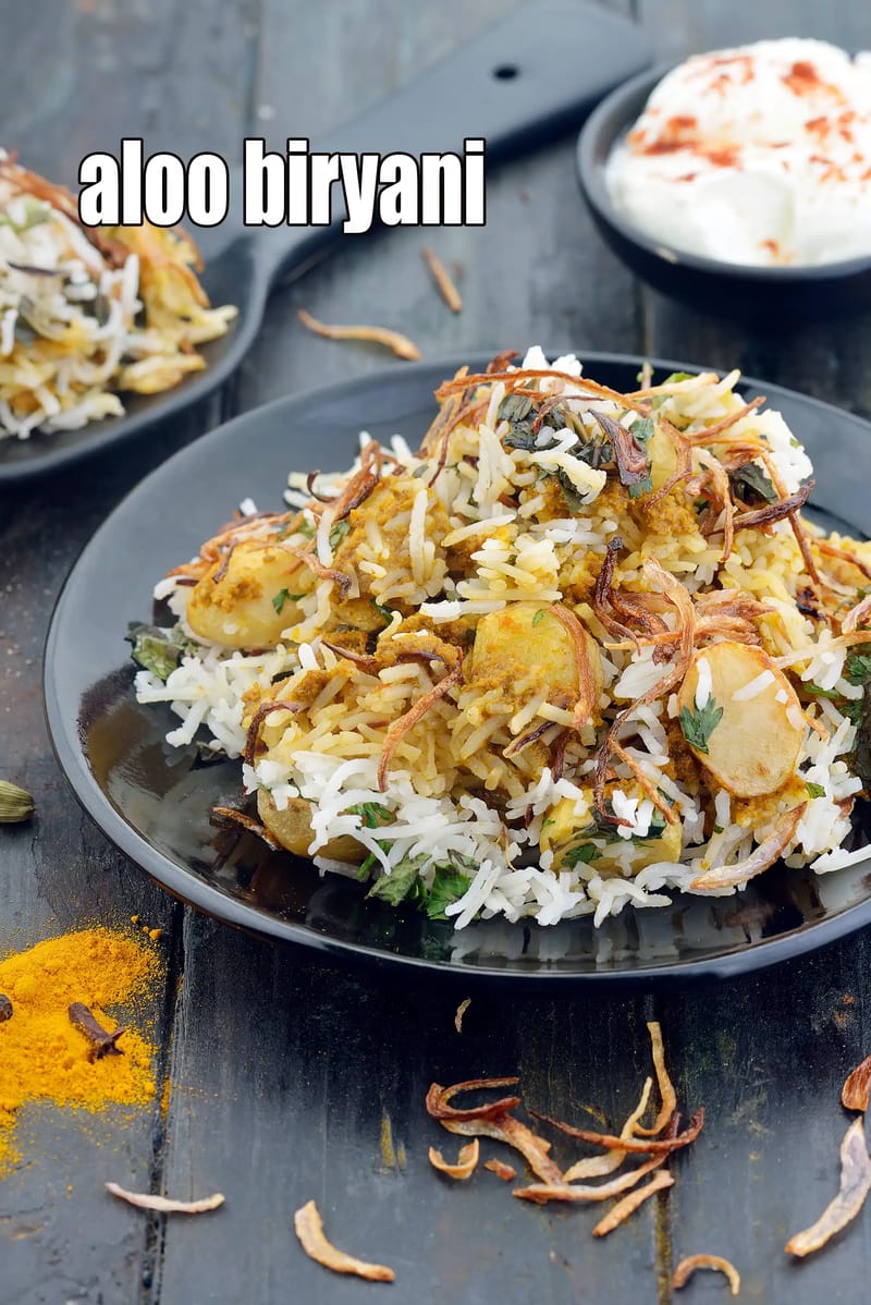 Aloo biryani recipe | restaurant style veg aloo biryani | dum aloo biryani | potato biryani | | Tarla Dalal