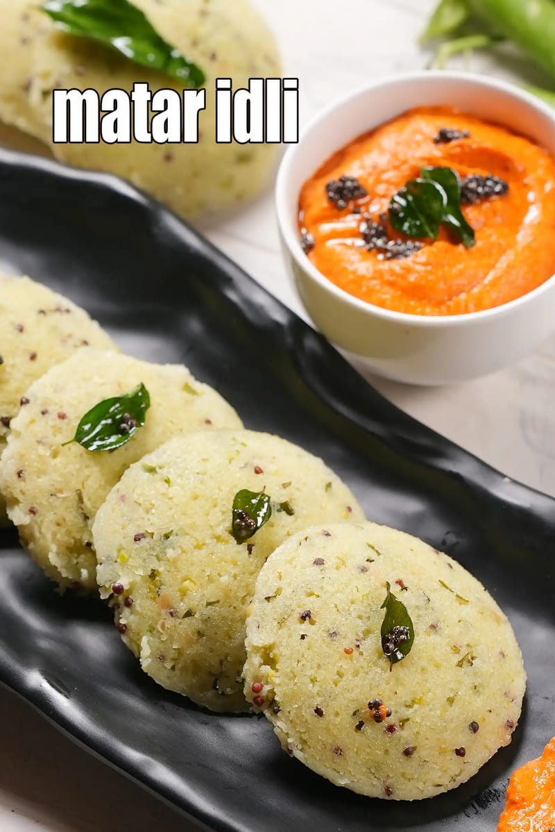 Matar idli recipe | instant green pea idli | hare mutter ki idli | hare mutter suji ki idli | | Tarla Dalal
