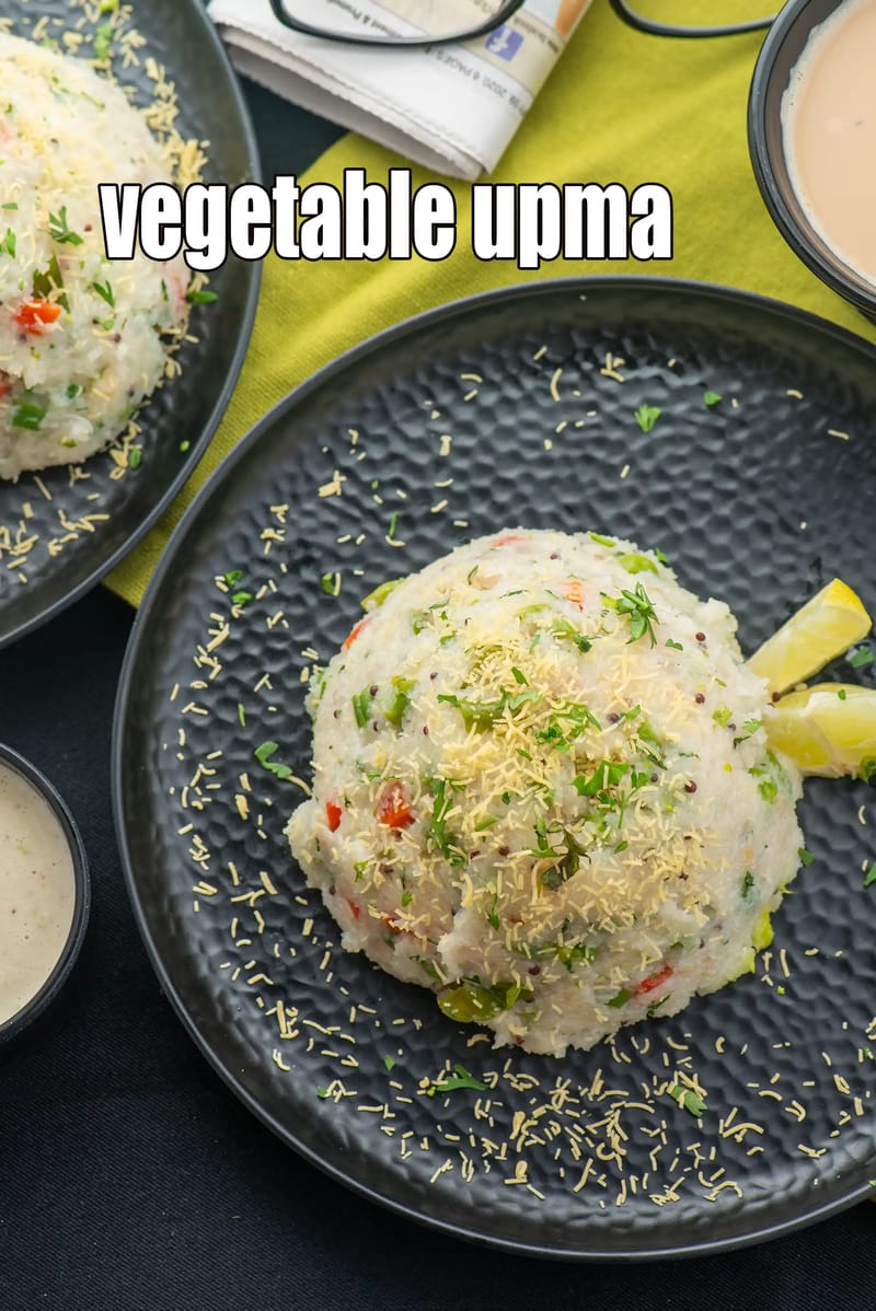 Vegetable upma recipe | vegetable rava upma | South-Indian style vegetable upma | | Tarla Dalal
