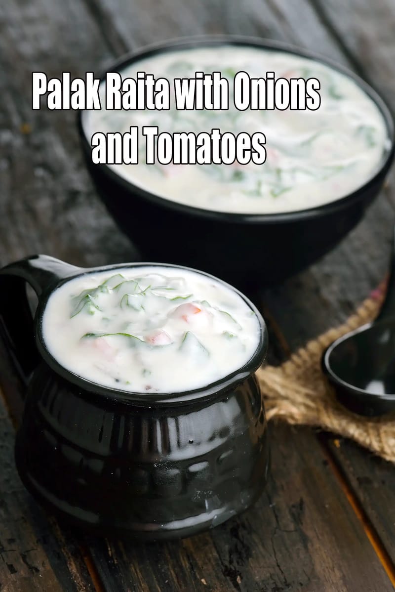 Palak Raita with Onions and Tomatoes | Tarla Dalal