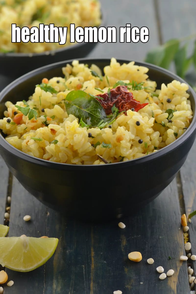 Healthy lemon rice recipe |  South Indian Vegetable Lemon Rice | gluten free rice | | Tarla Dalal