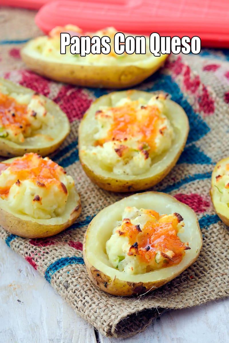 Mexican Stuffed Cheese Potatoes Recipe | Tarla Dalal