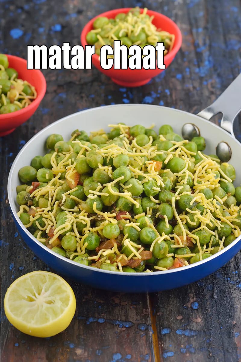 Matar chaat recipe | healthy green peas chaat | quick matar chaat | 100 calories snack | | Tarla Dalal