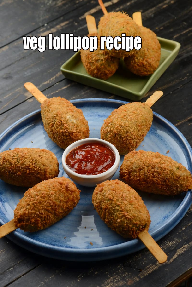 Veg lollipop recipe | vegetable lollipop | crispy veg lollipop sticks | Tarla Dalal