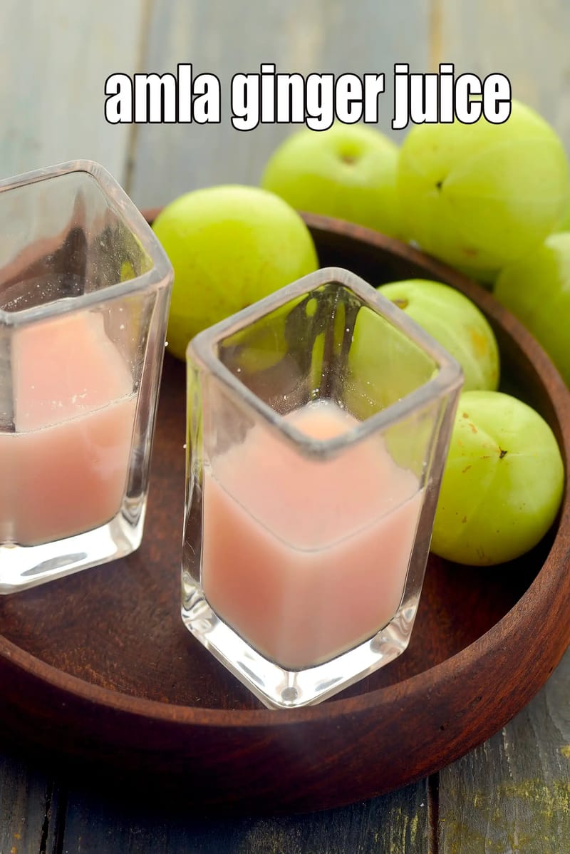 Amla ginger juice, detox juice |  amla juice for diabetes, heart, blood pressure, weight loss | how to make amla juice at home | | Tarla Dalal