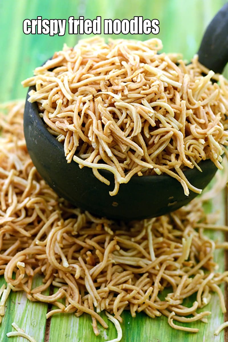 Crispy fried noodles recipe | Indian style crispy fried hakka noodles at home | Chinese fried noodles | | Tarla Dalal