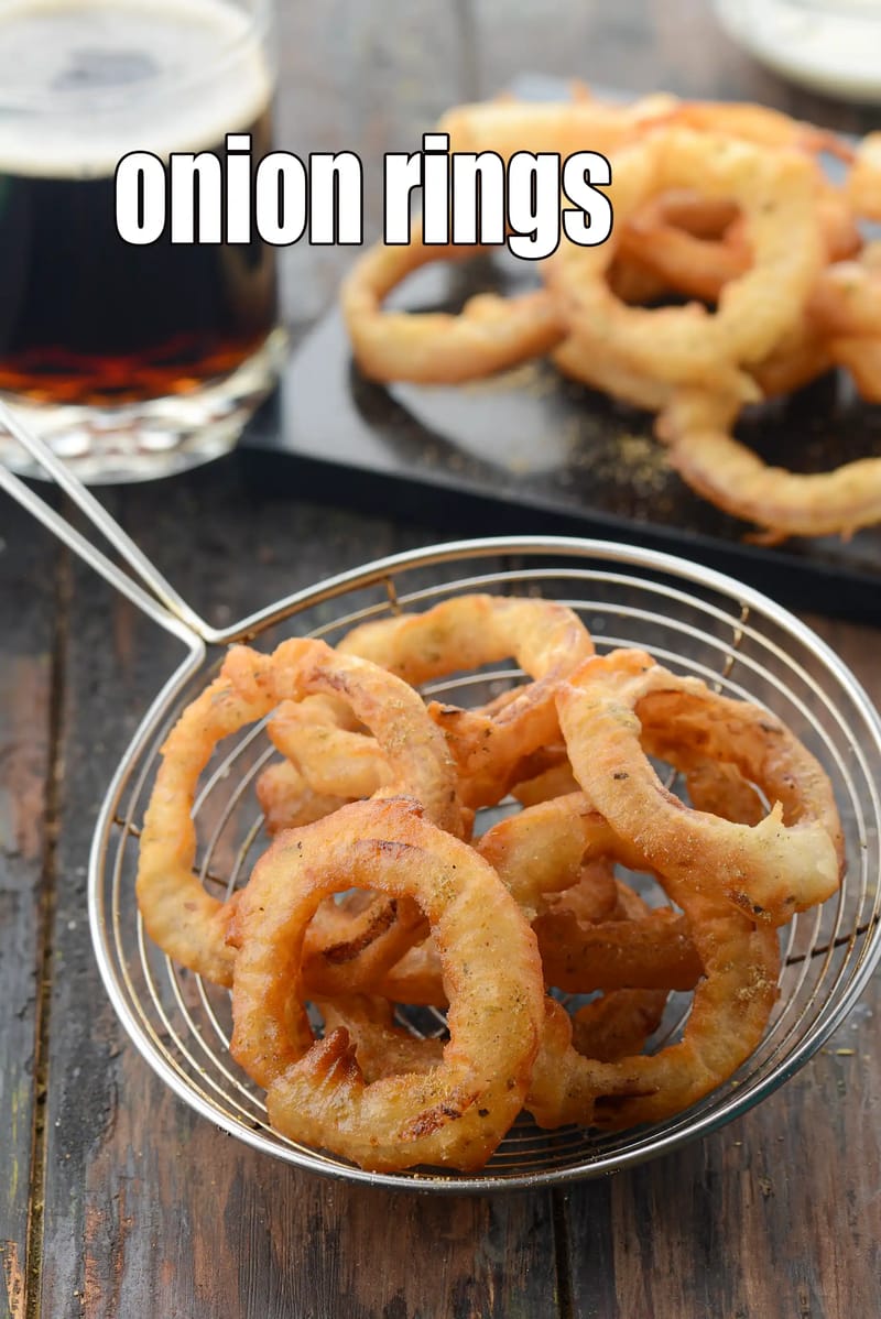 Onion rings recipe | Indian style onion rings | crispy fried onion rings | how to make perfect onion rings | | Tarla Dalal