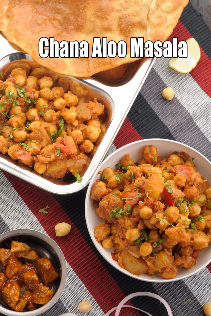 Chana Aloo Masala, Punjabi Style Chole Aloo Masala | Tarla Dalal