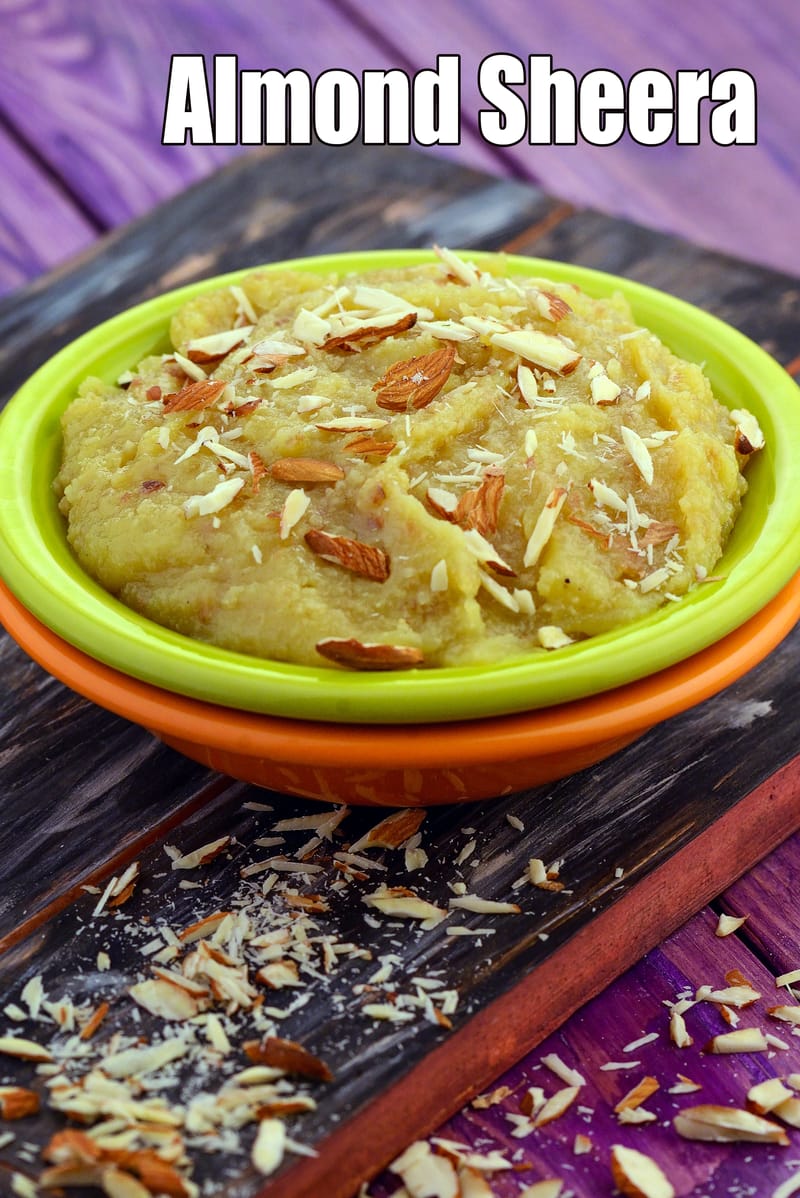 Almond Sheera | Tarla Dalal