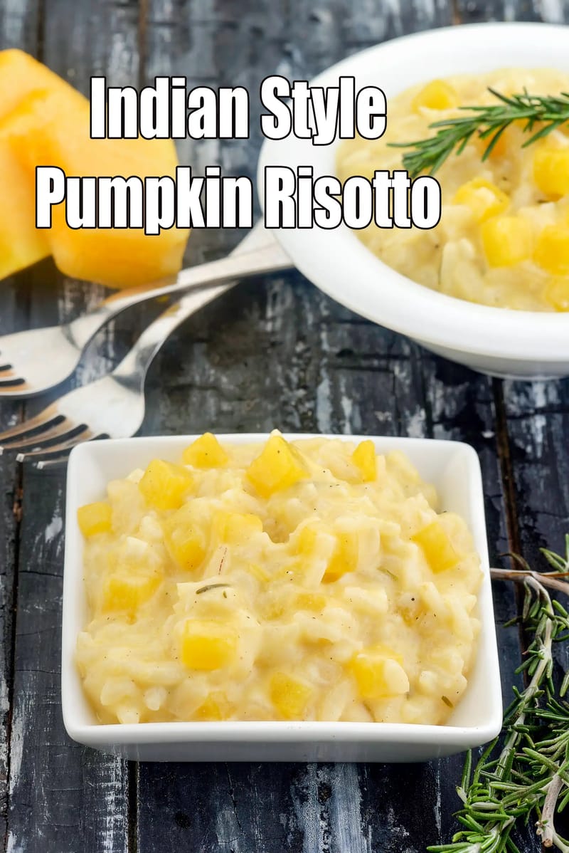 Indian Style Pumpkin Risotto |  Vegetarian Pumpkin Cheese Risotto | Creamy Pumpkin Arborio Rice | | Tarla Dalal