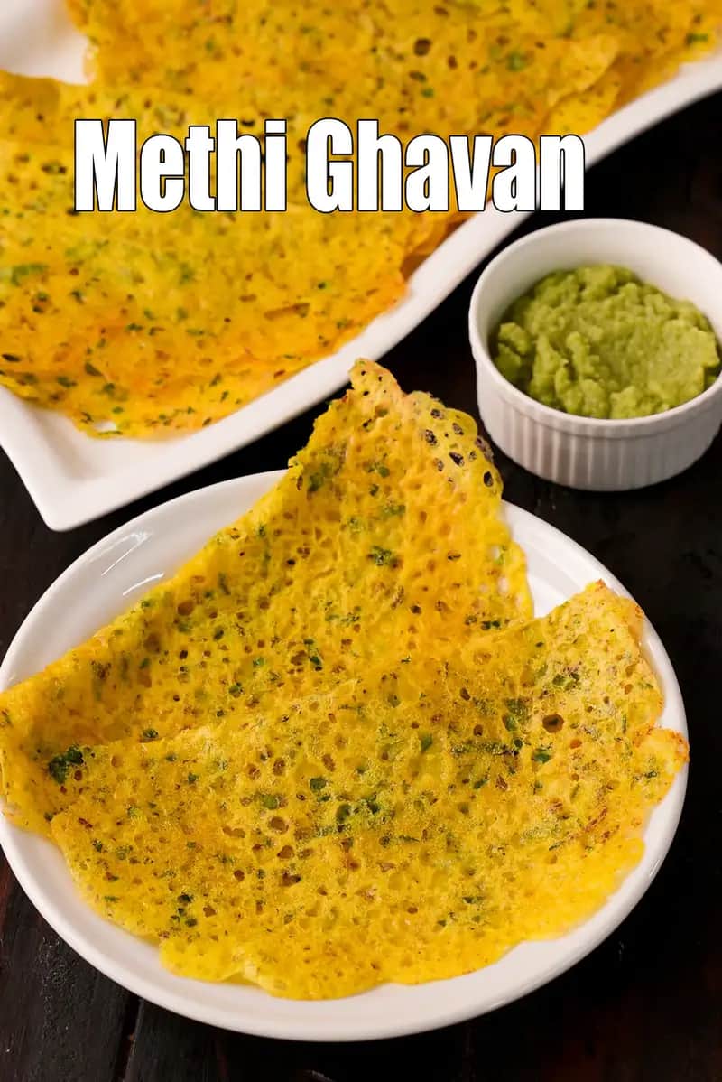 Methi Ghavan Recipe (Fenugreek Rice Dosa)
