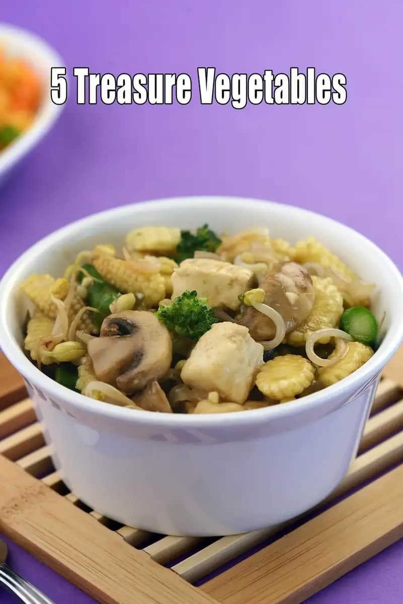 5 Treasure Vegetables Recipe (Chinese Recipes)