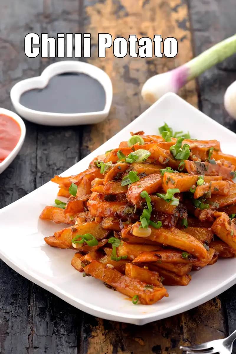Chilli Potato Recipe (Chinese Chilli Potatoes)